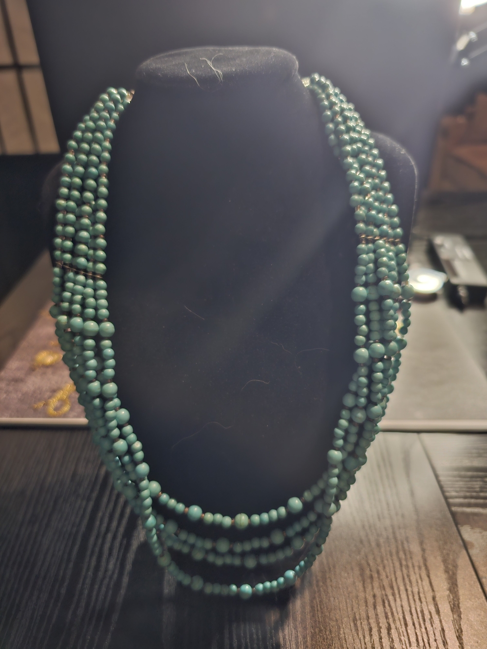 Authentic NAKAMOL Boho Turquoise Multi-Strand Statement Necklace